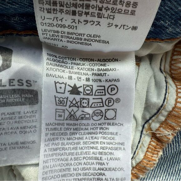 Levi's 501 Patchwork Skinny Fit High Rise Button Front Jeans Women's W27 L30 - Picture 10 of 11